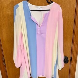 a new day Pastel Colorblock Blouse